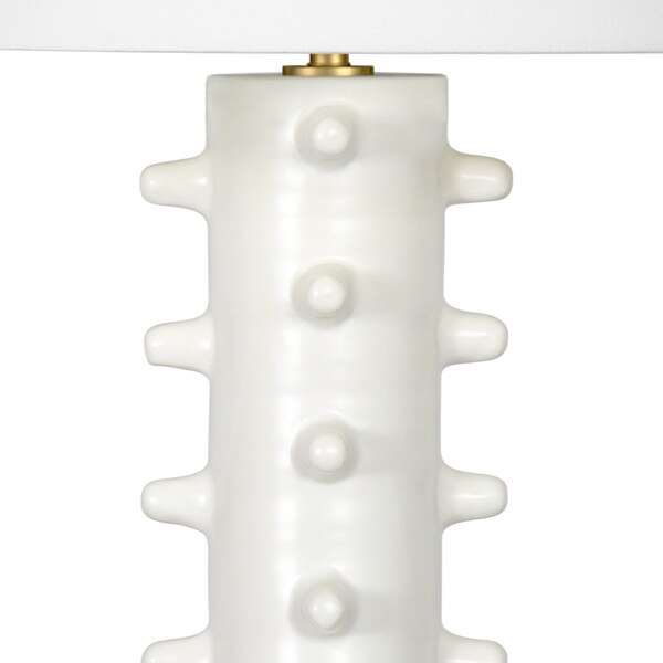 Norway Ceramic Table Lamp (White) Macro 3